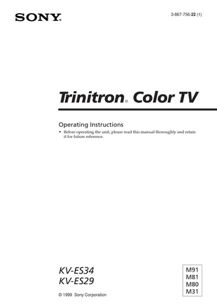 Trinitron TV KV-ES34